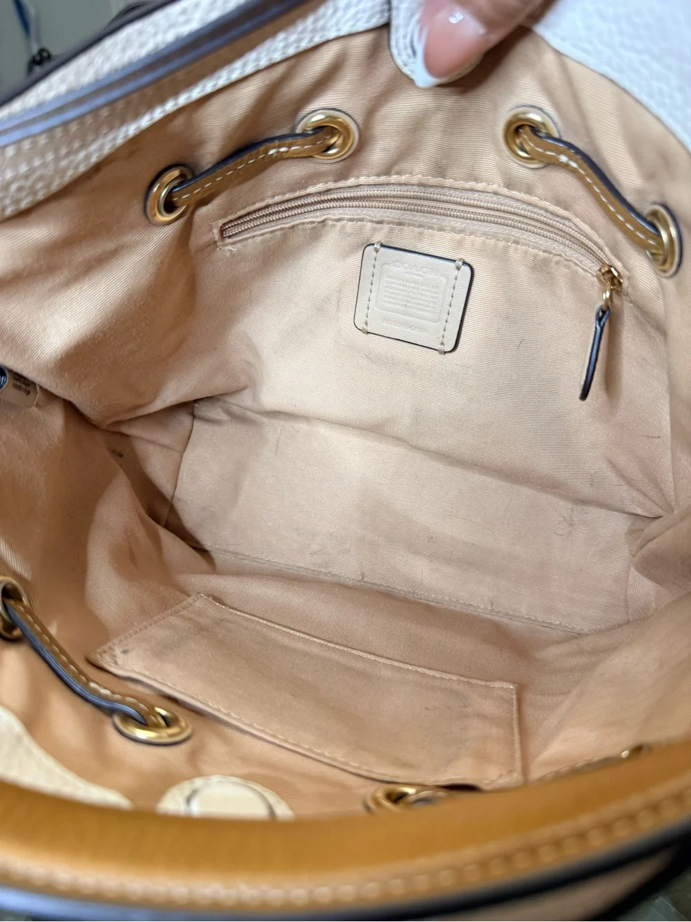 Coach pebbled leather